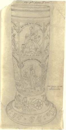 Walther, Conradin; u. a. Deutschland; Italien; Sammlung Conradin Walther: Band III, Nr. 317 - 359 (fol. 321 - 370) - Becher (Ansicht)