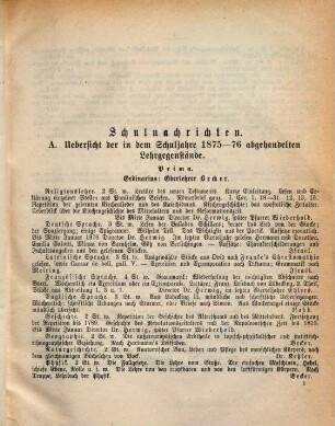 Programm : womit zu den ... öffentlichen Prüfungen ergebenst einladet. 1875/76