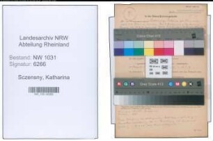 Entnazifizierung Katharina Sczensny , geb. 06.04.1912 ()
