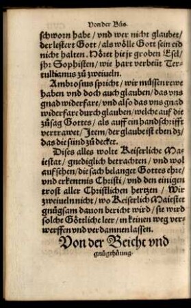 Von der Beicht und gnugthuung.