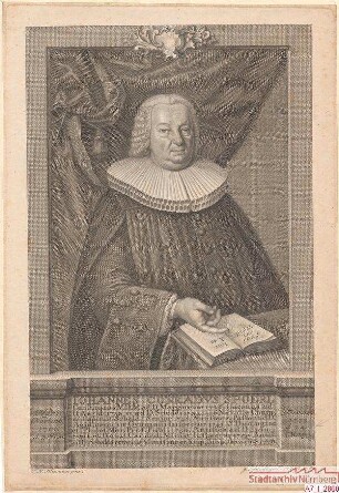Johann Conrad Spörl, Antistes bei St. Sebald; geb. 3. Januar 1701; gest. 24. Mai 1773