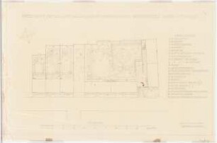Gartenanlage Ottostraße / Schirmerstraße, Köln: Vorentwurf für die Gartenanlagen an den Wohnungsbauten Köln-Ehrenfeld, Schirmer/Ottostraße: Grundriss 1:250