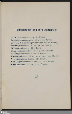 Festausschüsse und ihre Abzeichen