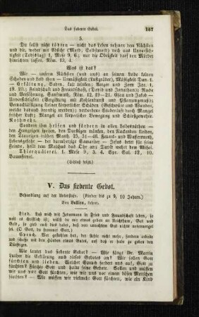 ¬Das¬ siebente Gebot : Behandlung auf der Unterstufe ; (Kinder bis zu 9, 10 Jahren)