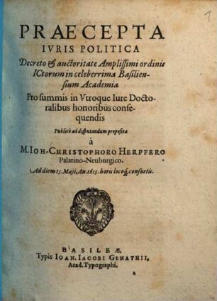 Praecepta Ivris Politica