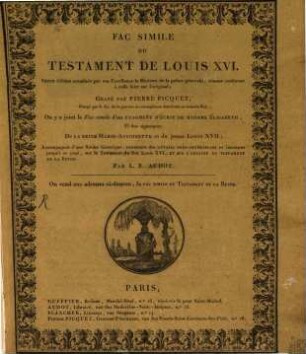 Facsimile du Testament de Louis XVI