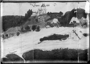 Sponeck Zeichnung (Plan) des Ortsbild
