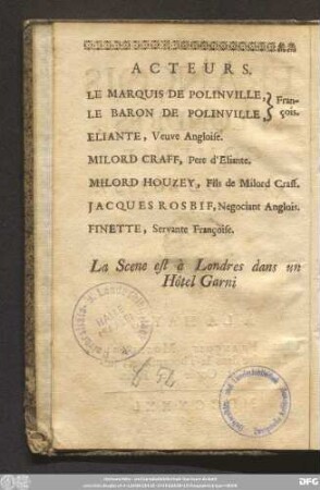 Acteurs.