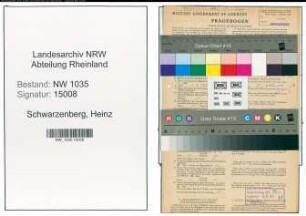 Entnazifizierung Heinz Schwarzenberg , geb. 17.07.1911 (Kaufmann)