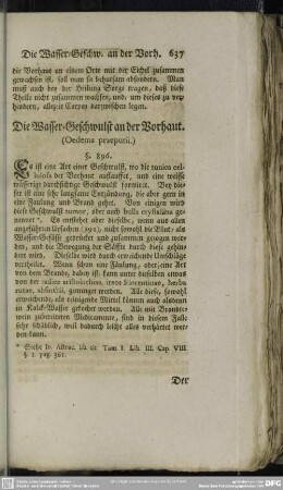 Die Wasser-Geschwulst an der Vorhaut. (Oedema praeputii.)