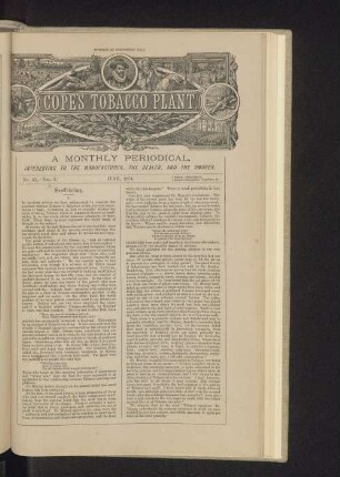 Cope's Tobacco Plant. No. 51. - Vol. I. June, 1874.