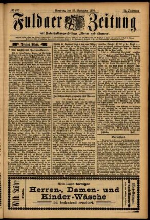 Dritte Ausgabe vom Samstag, den 23. November 1895.