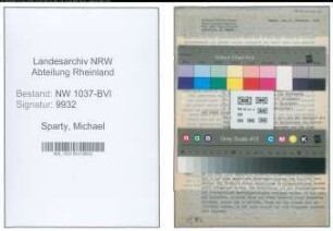 Entnazifizierung Michael Sparty , geb. 24.09.1894 ()