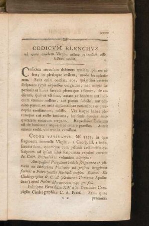 Codicum Elenchus quos quidem Virgilii adhuc recensum esse factum constat