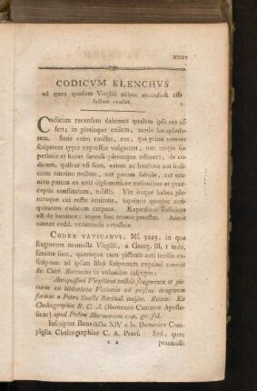 Codicum Elenchus quos quidem Virgilii adhuc recensum esse factum constat