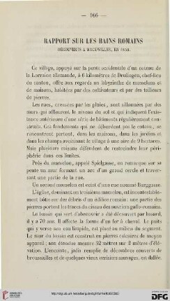 3: Rapport sur les bains romains : découverts à Mackwiller, en 1859