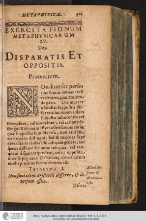 15 De Disparatis & oppositis.