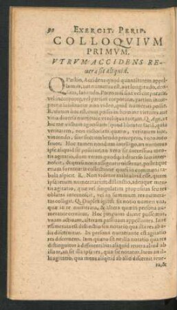 Colloquium Primum - Colloquium quartum.