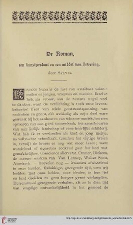 De Roman: een kunstproduct en een middel van beleering