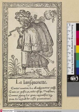 La lansquenette [Recueil de la diversité des habits, Kleidung einer Magd]