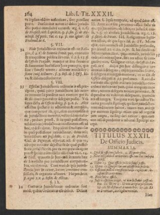 Titulus XXXII. De Officio Judicis