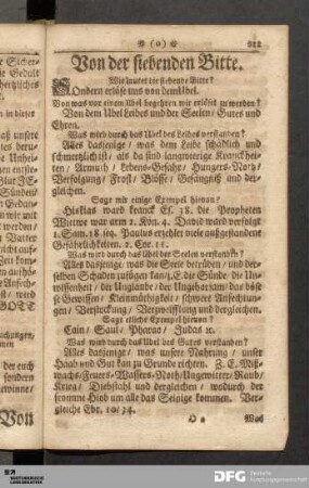 Von der siebenden Bitte.