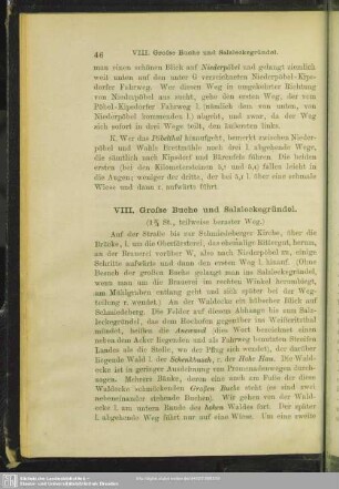 VIII. Grosse Buche und Salzleckegründel