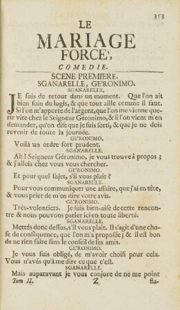 Le Mariage Forcé.