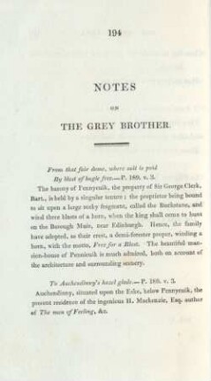 Notes to Grey Brother