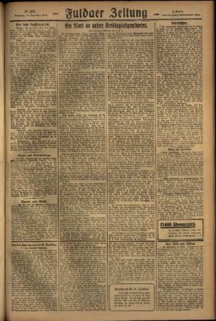 Zweite Ausgabe vom Samstag, den 12. Dezember 1925.