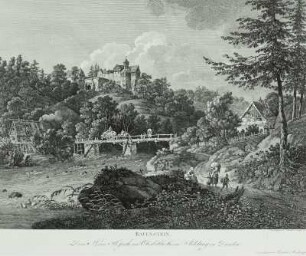 Burg Rauenstein : Rauenstein, Burg, Fuhrwerk, Stich