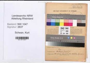 Entnazifizierung Kurt Schwan , geb. 15.06.1910 (Lehrer)