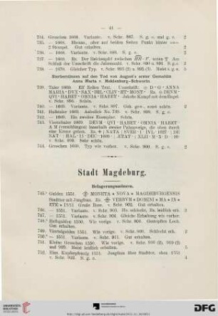 Stadt Magdeburg (Nr. 745-1059)