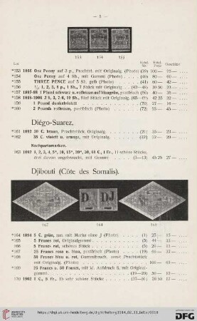 Djibouti (Côte des Somalis) (Nr. 164-170)