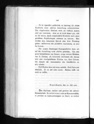 Kopenhagen, den 29. Juli 1901