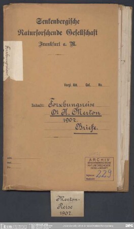 Molukken-Expedition von Dr. Hugo Merton