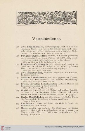 Verschiedenes (Nr. 437-454)