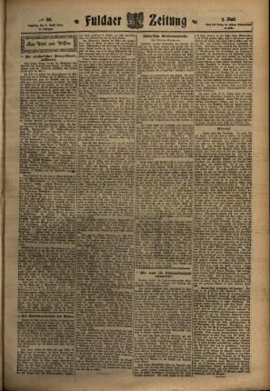 Vierte Ausgabe vom Samstag, den 09. April 1910.