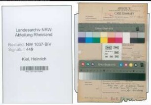 Entnazifizierung Heinrich Kiel , geb. 03.09.1895 (Haendler)