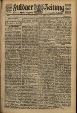 Vierte Ausgabe vom Samstag, den 23. Oktober 1909.