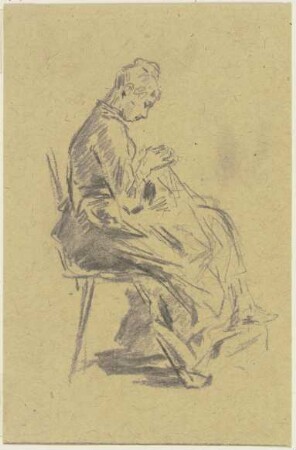 Sitzende Frau