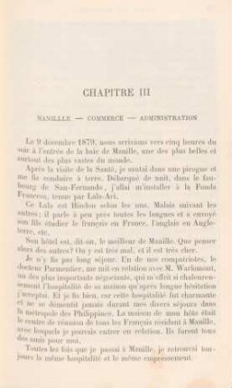 Chapitre III. Manille - Commerce - Administration