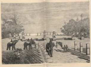 Allée Bordée de Stèles, grand belvédere et lac oriental de Méléa