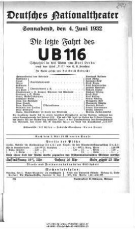 Die letzte Fahrt des U B 116