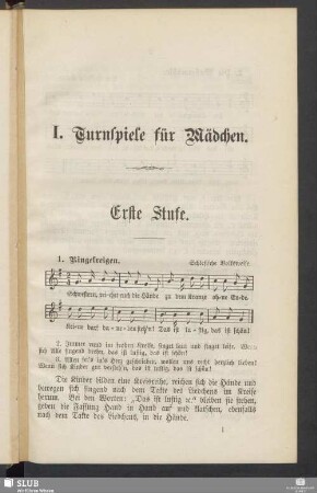 I. Turnspiele für Mädchen