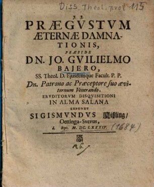 Praegustum aeternae damnationis