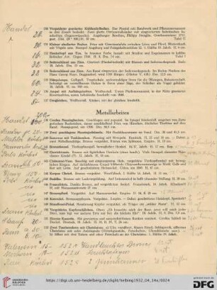 Metallarbeiten (Nr. 138-152)