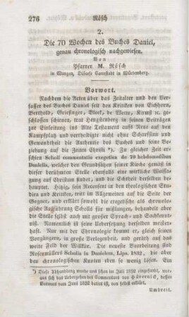 276-302 Die 70 Wochen des Buches Daniel, genau chronologisch nachgewiesen