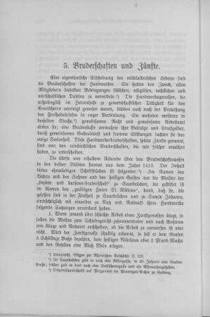 5. Bruderschaften und Zünfte.