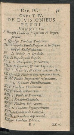 Caput IV. De Divisionibus Feudi